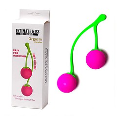Любовные шарики Intimate Kiss Fruit Ben Wa (для интим-игр и упражнений), силикон, 3,5см/60г