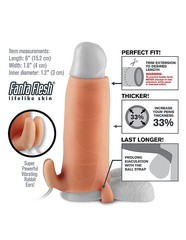 Утолщающая на 33% вибронасадка Duo Clit Climax-Her из Fanta Flesh®, 15,2х4см