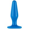 Анальная пробка Glo Thick but plug, голубая, 14,5х4,3см