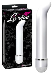 Мощный вибратор Le Reve® slimline G, матовый белый, 21х3см