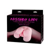 Мастурбатор вагина и попка Passion Lady Juicy Peach с вибрацией, сквозной тоннель, 19,5х18х7см