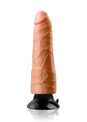 Вибратор Real® feel deluxe №3 (7' Fanta Flesh®) на присоске, телесный, 18х4-5см