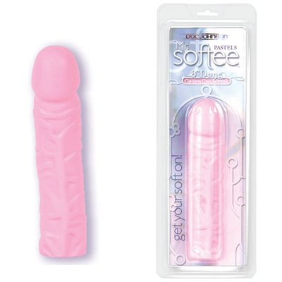 Фаллоимитатор 8in Softee Cotton Candy Pink