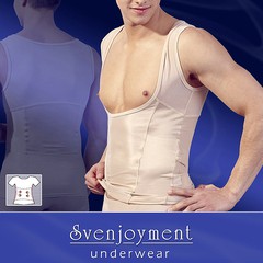 Утягивающая майка Svenjoyment Basic Shirt с открытой грудью, телесная, 2XL(60-62р.)
