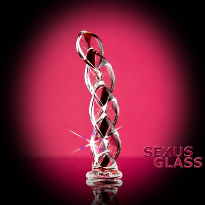 Прозрачный стеклянный фаллоимитатор Sexus Glass 18см