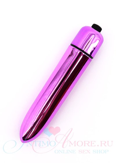 Глянцевый мини-вибратор Mae, ярко-розовый, 9х1,7см