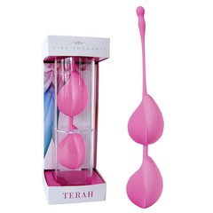 Вагинальные шарики Vibe Therapy® Terah, розовые, 5х3,4см, 84гр