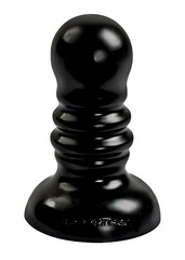 Анальный стимулятор Ripply Bubble butt с рельефом, черный, 9х3,3см