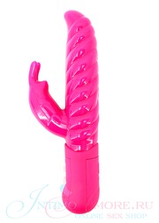 Мощный G-вибратор Frisky rabbit, 3х5 реж, розовый, 21х3,5см