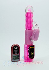 Пульсирующий хай-тек вибратор Clit Critter, 5х5 реж, пульт ДУ, розовый, 25х3,8см