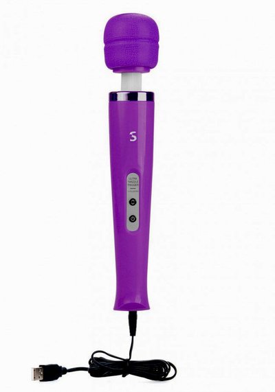 Экстрамощный массажер Ultra Twizzle Trigger, 10 реж, аккумулятор, фиолетовый, 31,5см