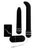 Набор вибромассажеров Diamond black gift set с кристаллами, черный