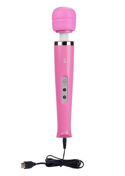 Экстрамощный массажер Ultra Twizzle Trigger с проводом USB, 10 реж, розовый, 31,5см