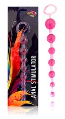 Мягкая анальная цепочка "Anal Stimulator", розовая 28,5х1,3-2,7см