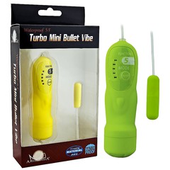 Виброяйцо Turbo Mini (для сосков, клитора, мошонки), 5 реж, зеленое, 2,9х0,8см