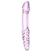 Двухголовый стеклянный фаллос Art of glass Бриллиантовый амур, 21,5х3,3см