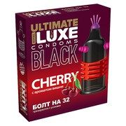 Презерватив черный Luxe Ultimate Black Болт на 32, Cherry, 180х52, 1шт, годен до 09.26г