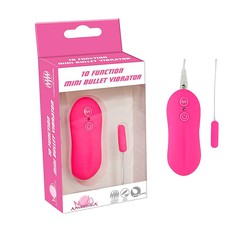 Виброяйцо mini Bullet Vibrator (для сосков, клитора, мошонки), 10 реж, розовое, 2,9х0,8см (уценка)