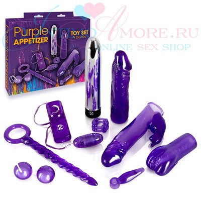 Набор секс-игрушек для двоих Purple appetizer, 9 предметов