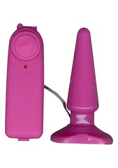 Анальная вибро-пробка Funky Vibrating Buttplug violet 10х3см