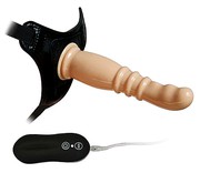 Вибро-страпон Sexy Friend, 10 режимов, телесный, 17х3см