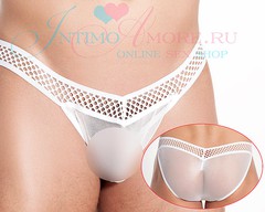 Мужские трусы в сетку me Seduce Pascal, белые, 2XL/3XL(56-60р)