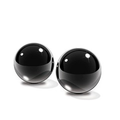 Вагинальные шарики из стекла Ffs Black Glass Ben-Wa Balls™, 2,5см