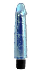 Голубой гелевый вибратор Jelly Gems №4 blue, 16см