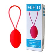 Женский интимный тренажер MED + методика упражнений, красный силикон, 5,3х3,5см/40г