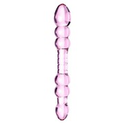 Двусторонний стеклянный анальный стимулятор Art of glass Розовая нежность, 21х3,3см