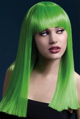 Парик Fever Alexia neon-green, long blunt cut with fringe (temp до 120°C), неоново-зеленый, 48см