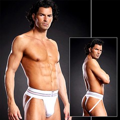 Высокие мужские джоки из микрофибры, с широкой резинкой, белые, L/XL(48-52р)