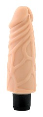 Вибратор Mr.Baton Soft №8 из киберкожи, телесный, 15х2,5-4,4см