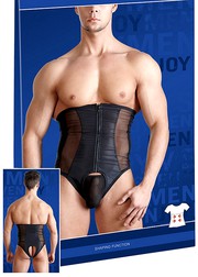 Открытый утягивающий корсет Svenjoyment Basic Mieder для мужчин, черный, XL(56-58р.)