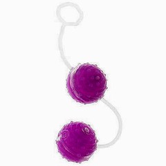 Вагинальные шарики Agitating Silicone Balls из силикона, малиновые, 3,5см/90г