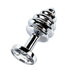 Анальная пробка Small Silver прозрачный SM605SSilver diamond
