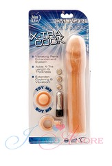 Вибронасадка X-Tra cock из настоящего Cyber Skin®, + 7,6см, 22х4,5см