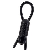 Эрекционное лассо (утяжка) на половой член Vibrating Silicone Stud Lassos™, 10 реж, черный силикон
