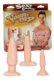 Набор анальных втулок "Vanilla Dip" 10,2/12,7/15,2 см