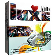Презервативы Luxe MiniBox Экстрим ребристые в смазке 180х52, 1уп/3шт, годен до 03.23г