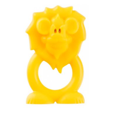 Виброкольцо Beasty Toys Loony Lion, желтый силикон, 1,5х2,5см