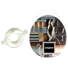 Кольцо с ушками из эластомера прозрачное, толстое, размер Large, d1,7см