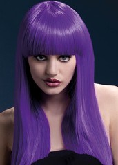 Парик Fever Alexia purple, long blunt cut with fringe (temp до 120°C), фиолетовый, 48см
