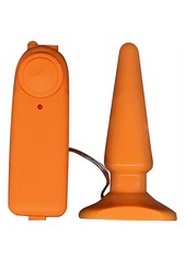 Анальная вибро-пробка Funky Vibrating Buttplug orange 10х3см
