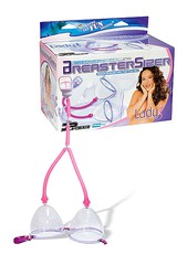 Помпа для груди Lady twin cup Breaster Sizer с рычагом, две чаши с лямками, 12,5х12см