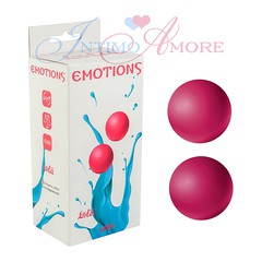Средние вагинальные шарики Lola Lexy Emotions, розовый силикон, 2х51г/2,8см