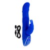 Вибратор с подзарядкой Body & Soul™ Rechargeable Love Bunny™, 3 мотора, 7 режимов, синий силикон
