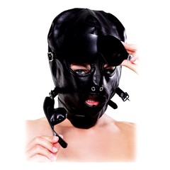 Шлем-маска с кляпом Fetish Fantasy Extreme® BlackBaron Hood™, на шнуровке