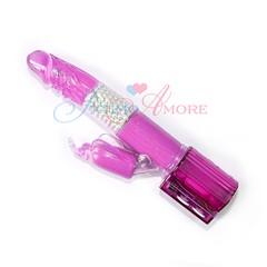 Мерцающий Хай-тек ротатор Disco Rabbit passion pink со светодиодами, 24,8х3см