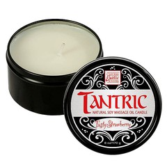 Массажная свеча-масло Tantric Soy Candle™ с феромонами, вкус клубники, 60 часов, 100% натурально